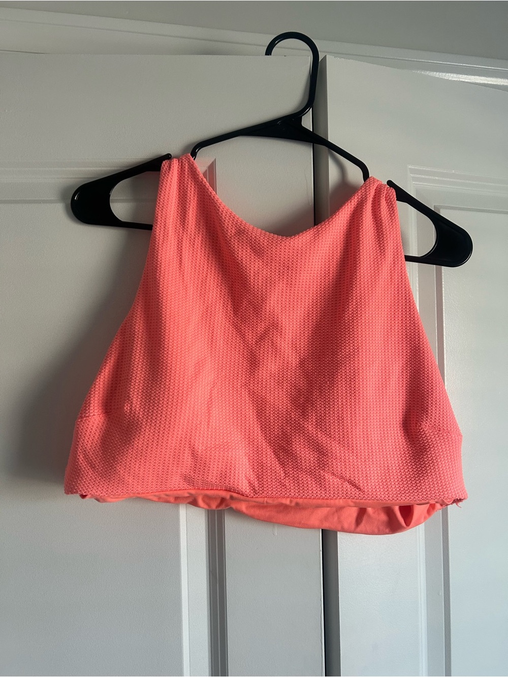 Aerie High Neck Bikini Top in Coral Pink